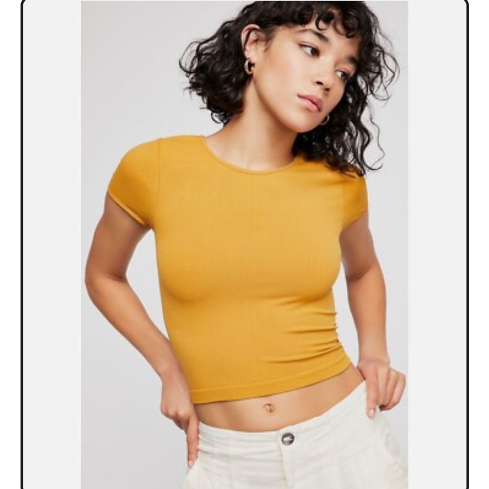 Free People Light Sand Crop Top read below